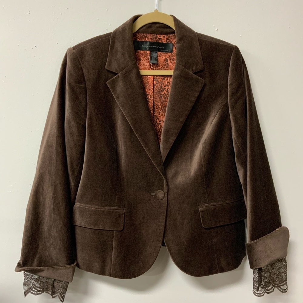 Luxury (14P) Brown suede blazer